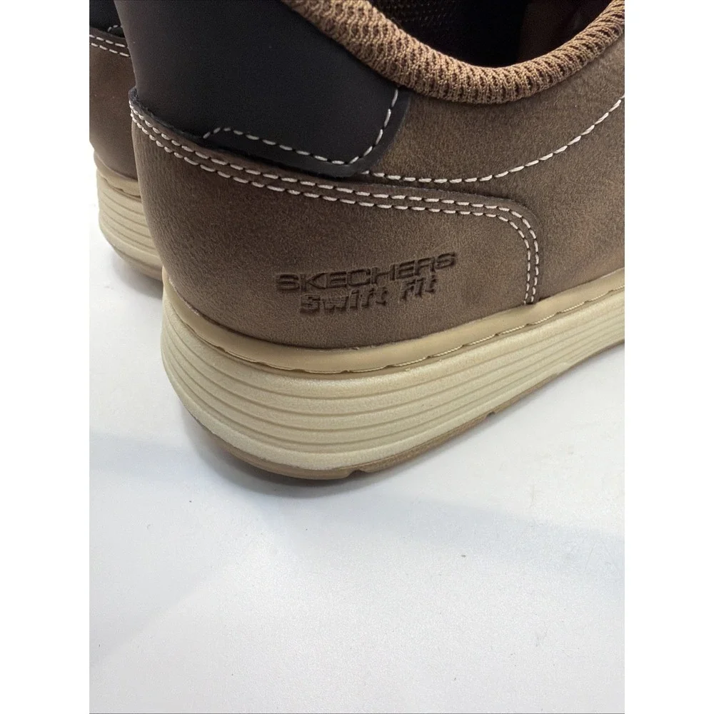 Skechers Swift Fit Shoes Hands-Free Mens Brown Relaxed Fit Memory Foam‎ Size 8.5